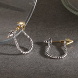 925 Silver Twist Arrow Stud Exaggeration Earrings