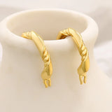 925 Silver Twist Irregular Hoop Earrings Nordic Style Round Earrings