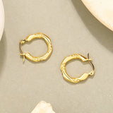 925 Silver Twist Irregular Hoop Earrings Nordic Style Round Earrings