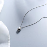 925 Silver Water Drop Necklace Minimalist Pendant Fashion Jewelry