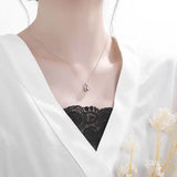 925 Silver Water Drop Necklace Minimalist Pendant Fashion Jewelry