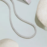 925 Silver Lace Chain Choker Necklace for Women