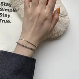925 Silver Snake Chain Bracelet Hip Hop Jewelry
