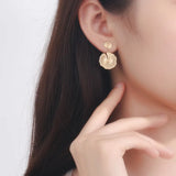 925 Silver Ganoderma Stud Earrings, Fashionable Mushroom Jewelry Gift