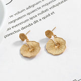 925 Silver Ganoderma Stud Earrings, Fashionable Mushroom Jewelry Gift
