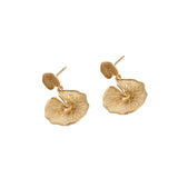 925 Silver Ganoderma Stud Earrings, Fashionable Mushroom Jewelry Gift