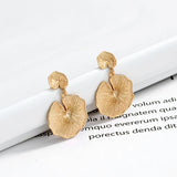 925 Silver Ganoderma Stud Earrings, Fashionable Mushroom Jewelry Gift