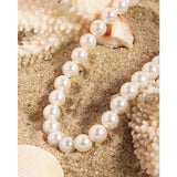 925 Silver 8mm Freshwater Pearl Choker Necklace Women Minimalist Jewelry