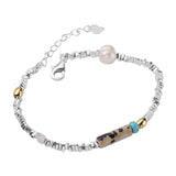925 Silver Leopard Pearl Bracelet Natural Stone Fine Jewelry
