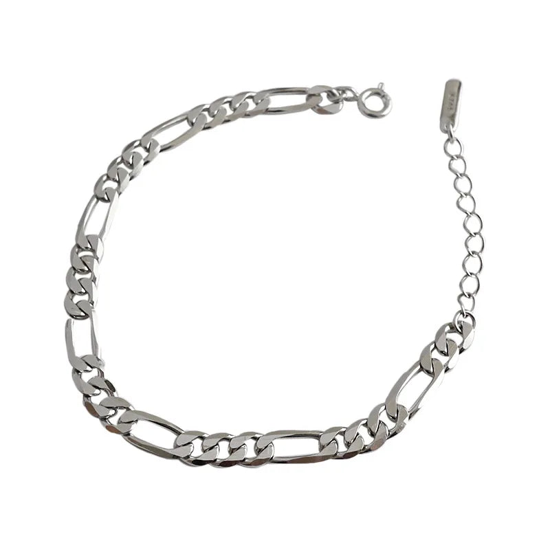 925 Silver Chain Bracelets for Women Minimalist Female Korea Fine Jewelry
