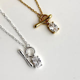 925 Sterling Silver Zircon Pendant Necklace for Women INS Style Fine Jewelry