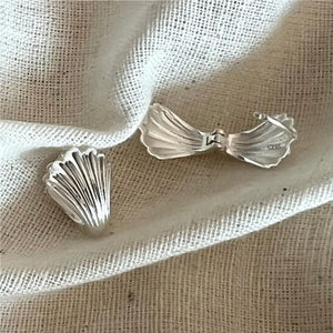 925 Silver Shell Stud Earrings Antiallergic Minimalist Jewelry