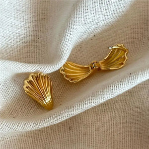 925 Silver Shell Stud Earrings Antiallergic Minimalist Jewelry