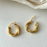 925 Sterling Silver Twisted Rope Weave Hoop Earrings for Women