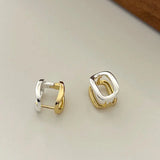 925 Silver U Shape Circle Stud Earrings Mixed Fine Jewelry