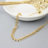 Leaves Choker Necklace 925 Sterling Silver 18K Necklace for Women