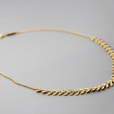 Leaves Choker Necklace 925 Sterling Silver 18K Necklace for Women