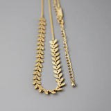Leaves Choker Necklace 925 Sterling Silver 18K Necklace for Women