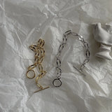 925 Silver Wide Chain Bracelets for Women