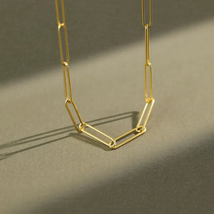 925 Silver Square Chain Choker Necklace for Women