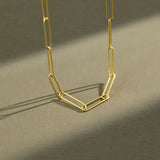 925 Silver Square Chain Choker Necklace for Women