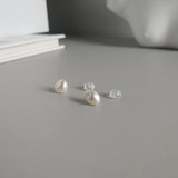 Freshwater Pearl Stud Earrings 925 Silver Anti Allergy Women Jewelry