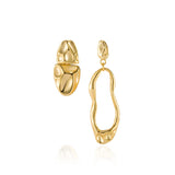 925 Sterling Silver Asymmetry Large Stud Earrings for Women