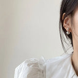 925 Sterling Silver Round Ball Stud Earrings for Women Minimalist Jewelry