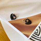 925 Silver Agate Heart Drop Earrings for Women