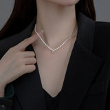 925 Sterling Silver Chrysolite Pendant Necklace for Women