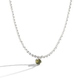 925 Sterling Silver Chrysolite Pendant Necklace for Women