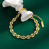 925 Silver Coffee Beans Bracelet  Women Pig Nose Japan Korea Minimalist Jewelry