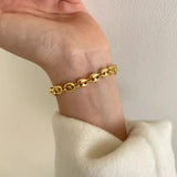 925 Silver Coffee Beans Bracelet  Women Pig Nose Japan Korea Minimalist Jewelry
