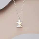 Genuine 925 Sterling Silver Soul Mate Couple Pendant Necklace
