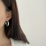 925 Sterling Silver 30MM Hoop Earrings for Women Exaggerate Minimalist Jewelry