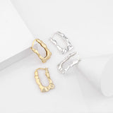 925 Silver Water Ripple Stud Earrings for Women Exaggerate Jewelry