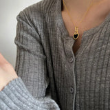 925 Silver Lock Shell Heart Pendant Necklace for Women 925 Jewelry