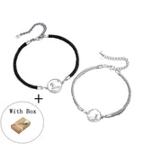 925 Silver Little Prince & The Fox Couple Bracelets for Women Men