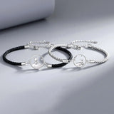 925 Silver Little Prince & The Fox Couple Bracelets for Women Men
