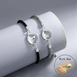925 Silver Little Prince & The Fox Couple Bracelets for Women Men