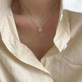 925 Silver Moonstone Heart Pendant Necklace for Women Bead Chain