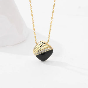 925 Silver Natural Agate Square Pendant Necklace Women Jewelry
