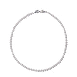 925 Silver Pearl Choker Necklace Elegant Women Jewelry