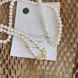 925 Silver Pearl Choker Necklace Elegant Women Jewelry