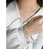 925 Sterling Silver Natural Shell Beaded Bracelet for Women