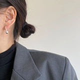 925 Silver Round Ball Drop Earrings Women Glossy Sleeper Earring Gift