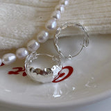 925 Silver Hammered Texture Big Hoop Earrings for Women