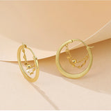 925 Sterling Silver Frosted Hoop Earring Matte Tassel Jewelry