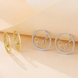 925 Sterling Silver Frosted Hoop Earring Matte Tassel Jewelry