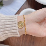 925 Silver Star Moon Charm Bracelet Zircon Jewelry